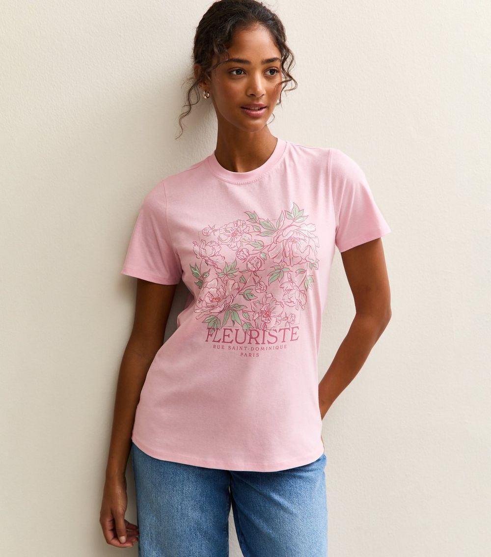 Light Pink Flower Print T