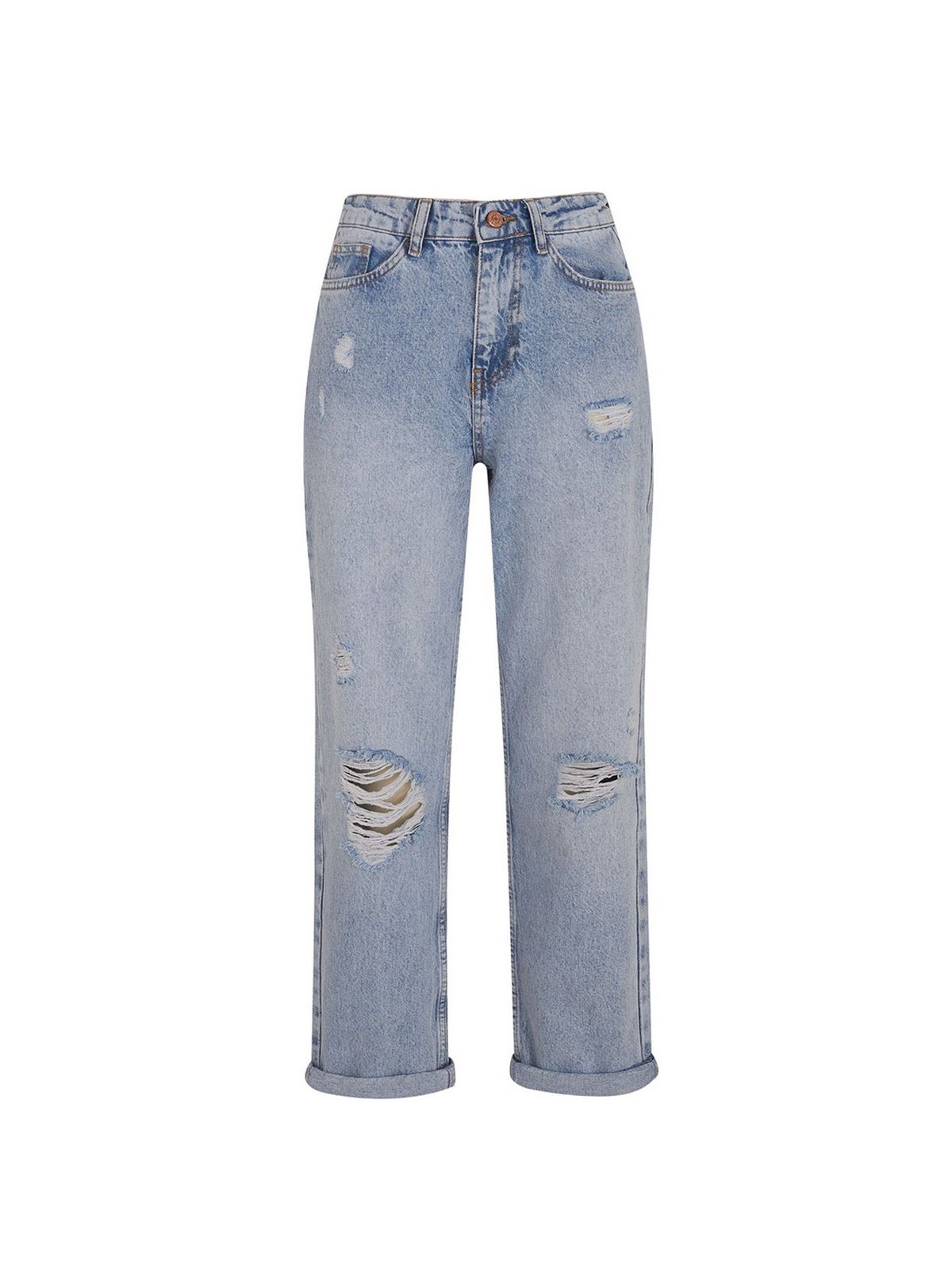 Pale Blue Ripped Hanya Boyfriend Jeans