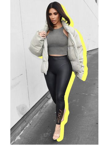 crop top and leather leggings