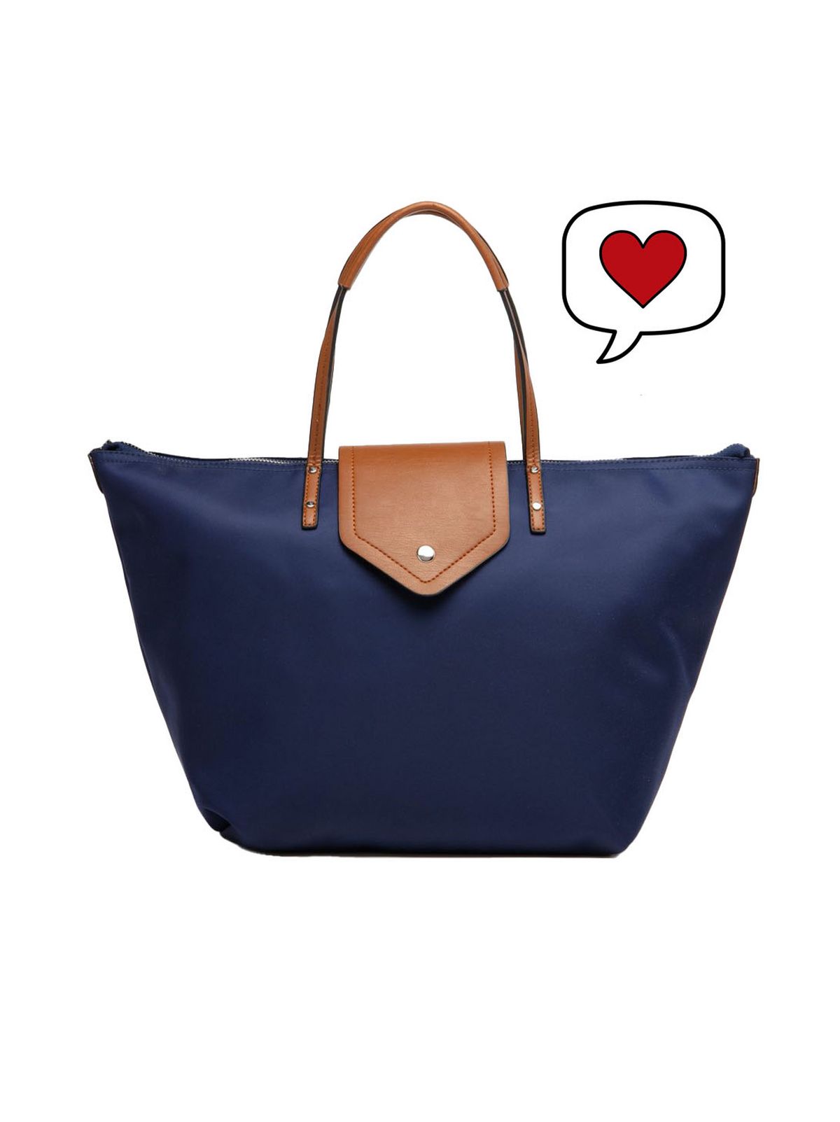navy foldable tote bag