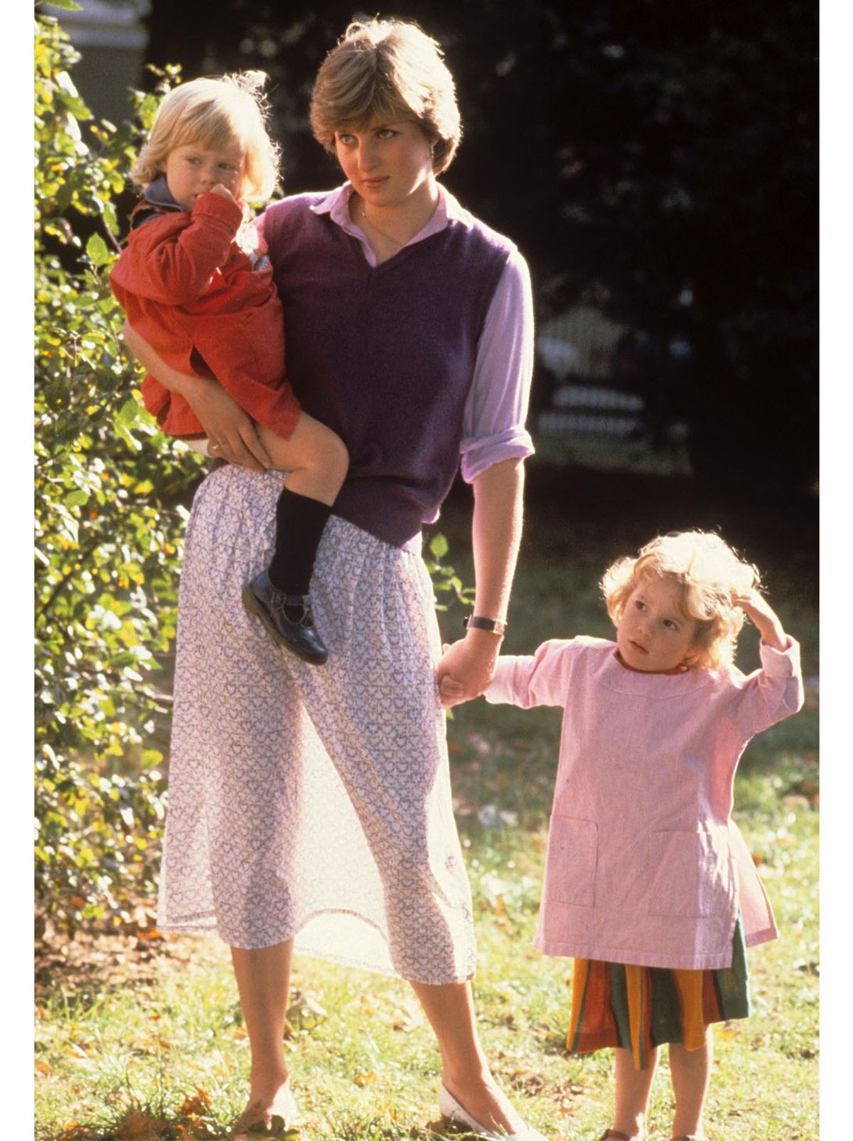 princess diana wearing a knitted vest