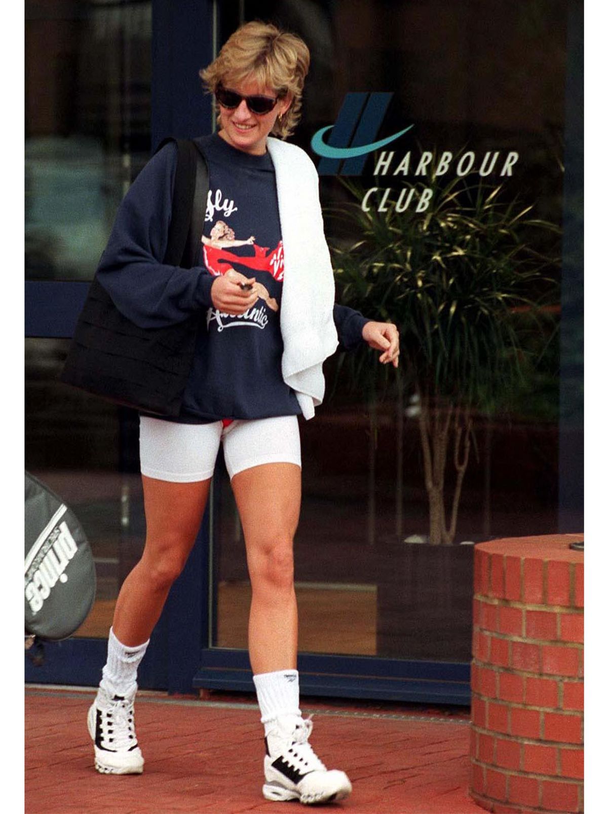 princess diana wearing a graphic sweater