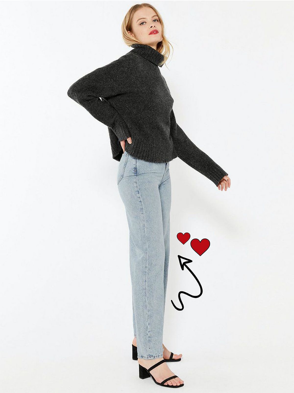 bright blue high waist adalae wide leg jeans