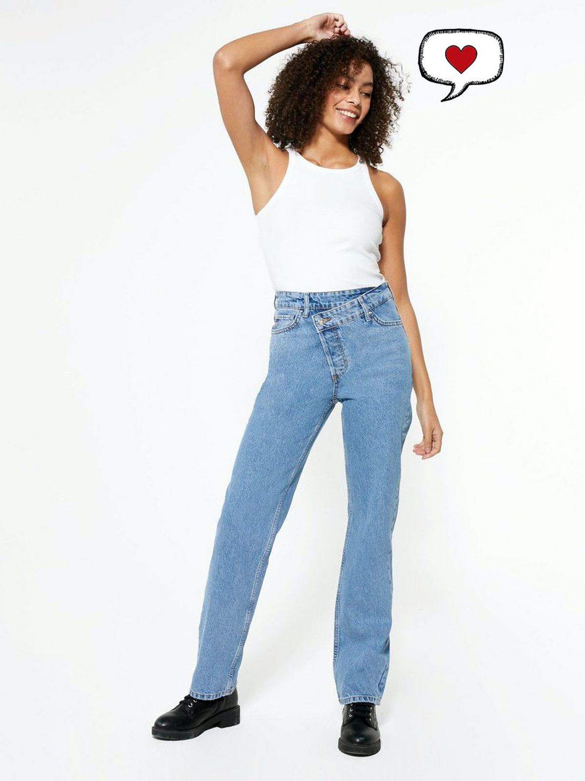 blue full length anica straight leg jeans