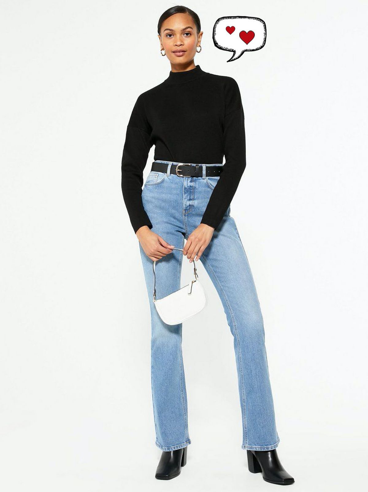 blue high waist brooke flared jeans