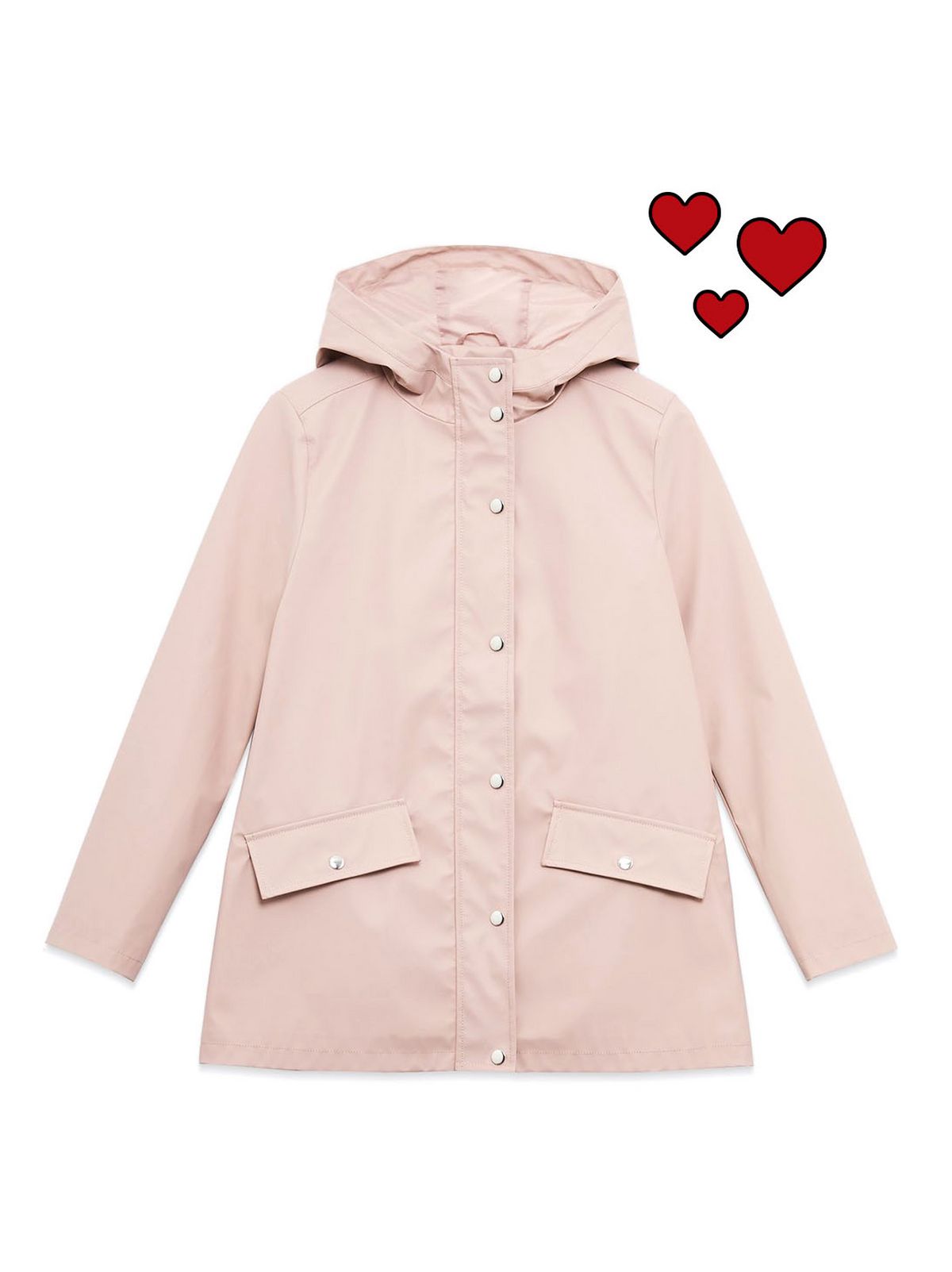 girls pink hooded mac