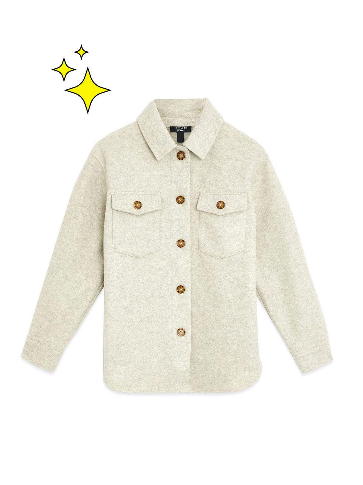 girls cream pocket shacket