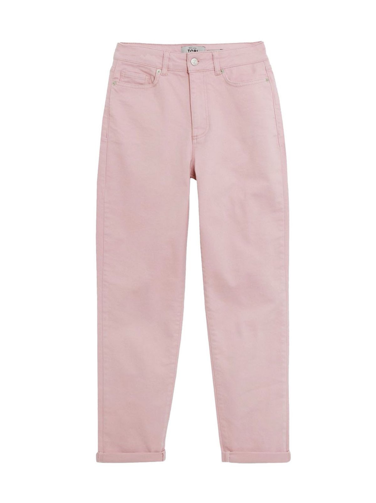 pale pink high waist tori mom jeans