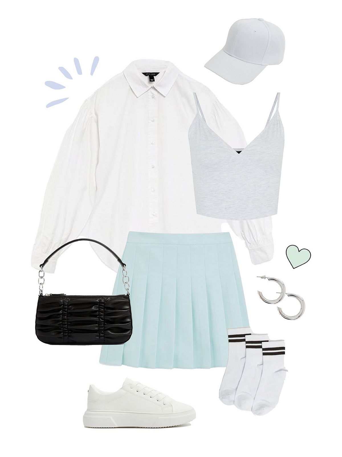 90s white outlet tennis skirt