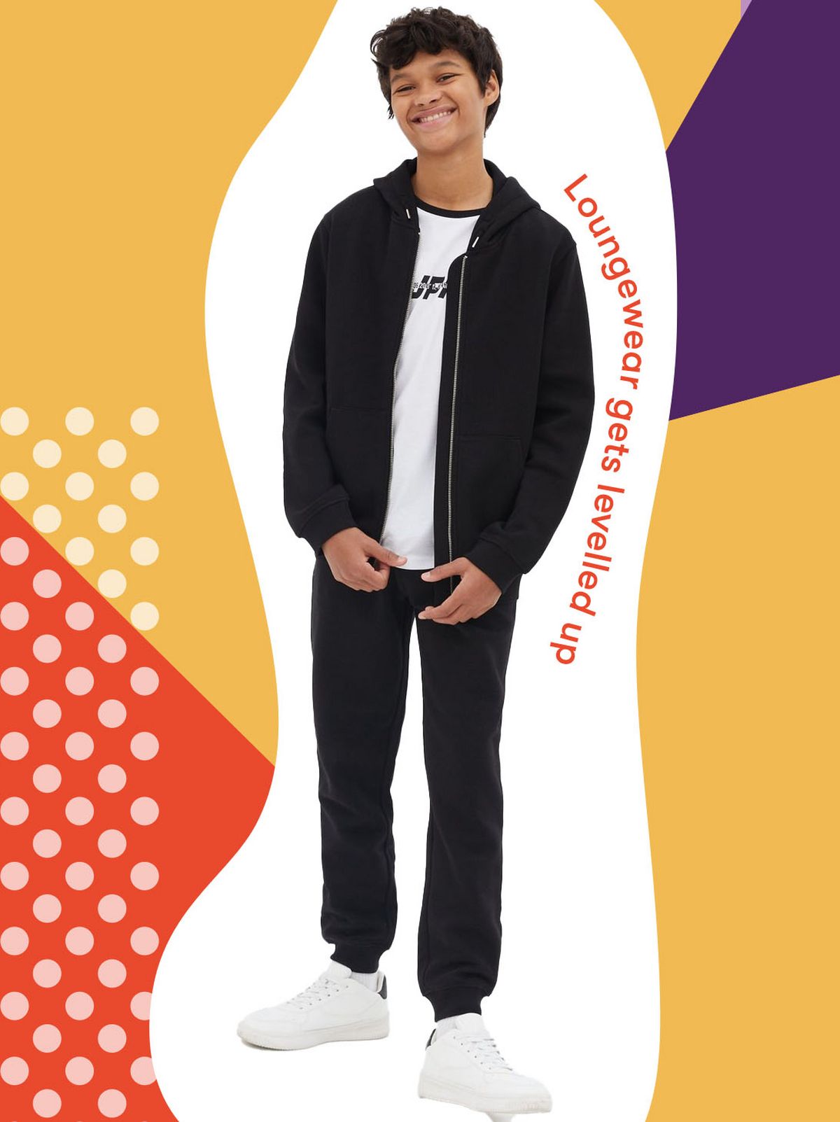 Boys Black Jersey Joggers	