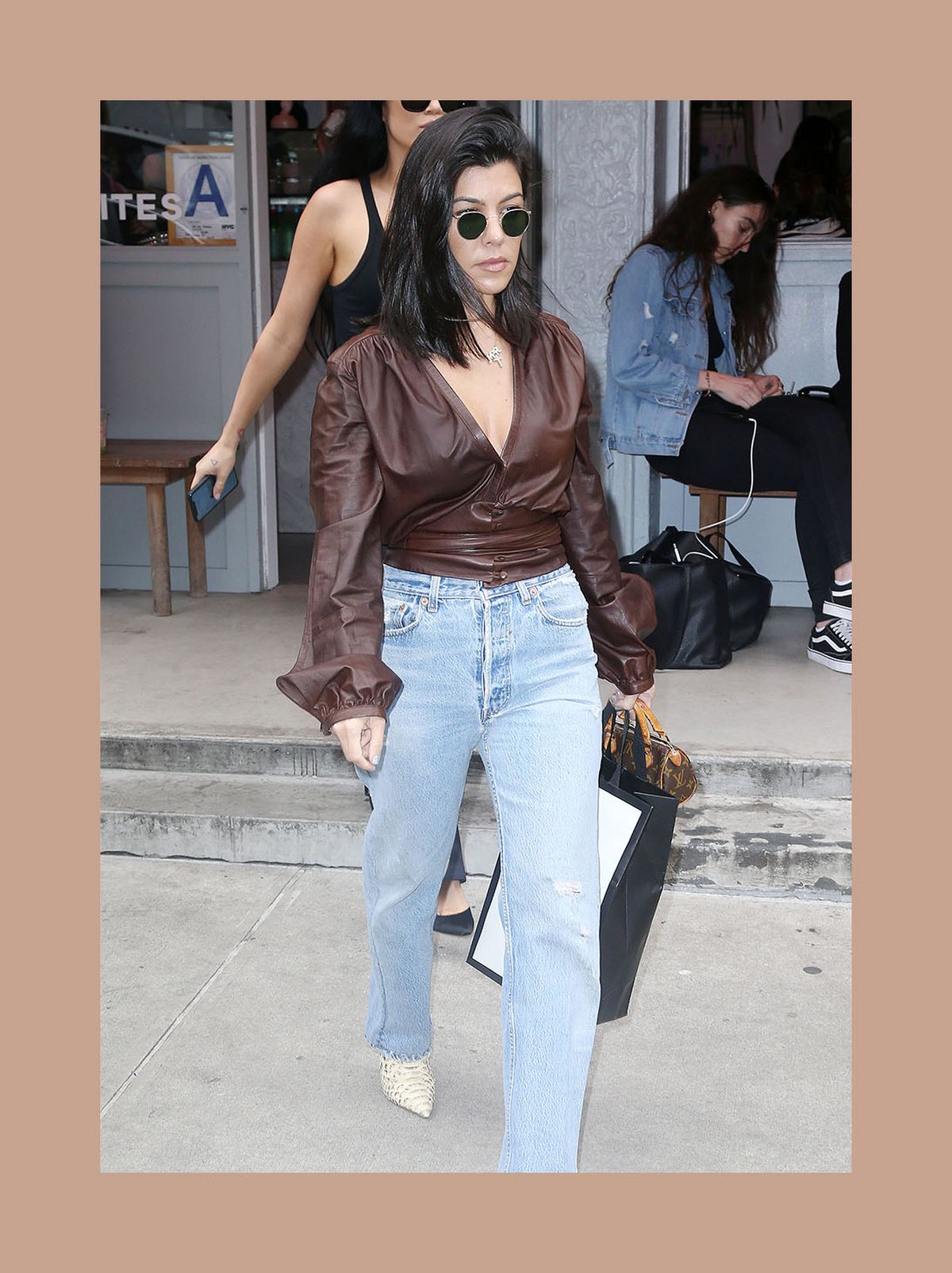 chocolate brown top outfit