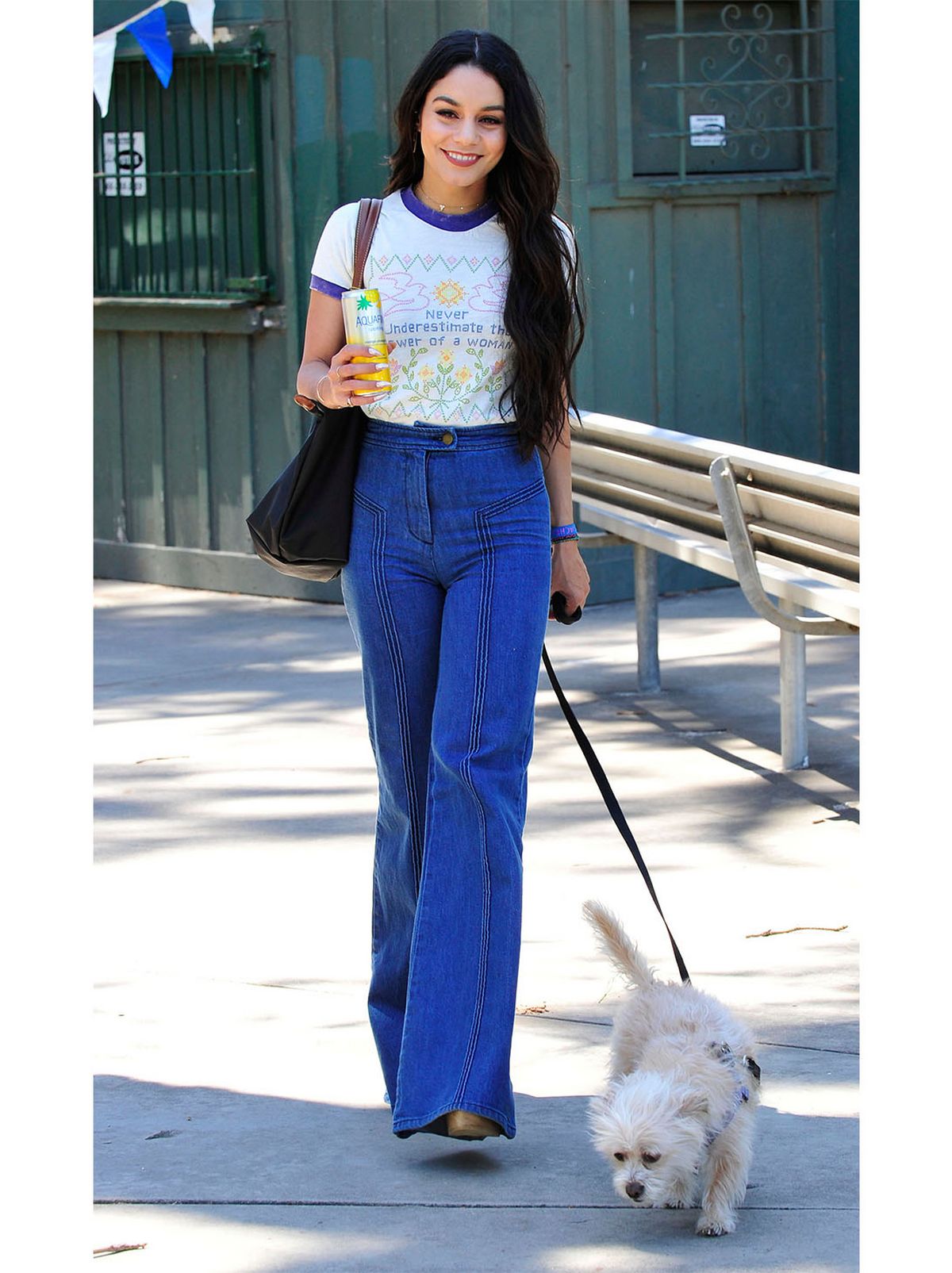 Vanessa Hudgens wearing flare jeans