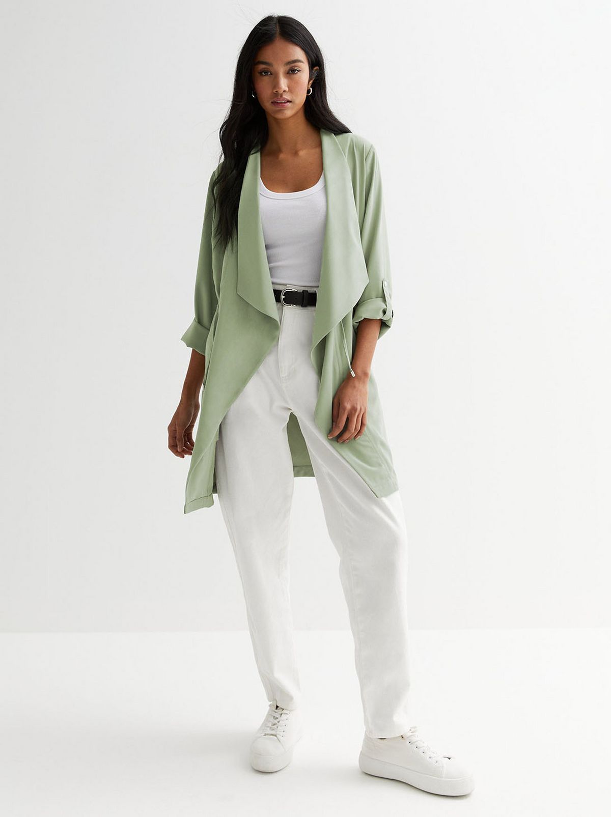 Olive green waterfall jacket