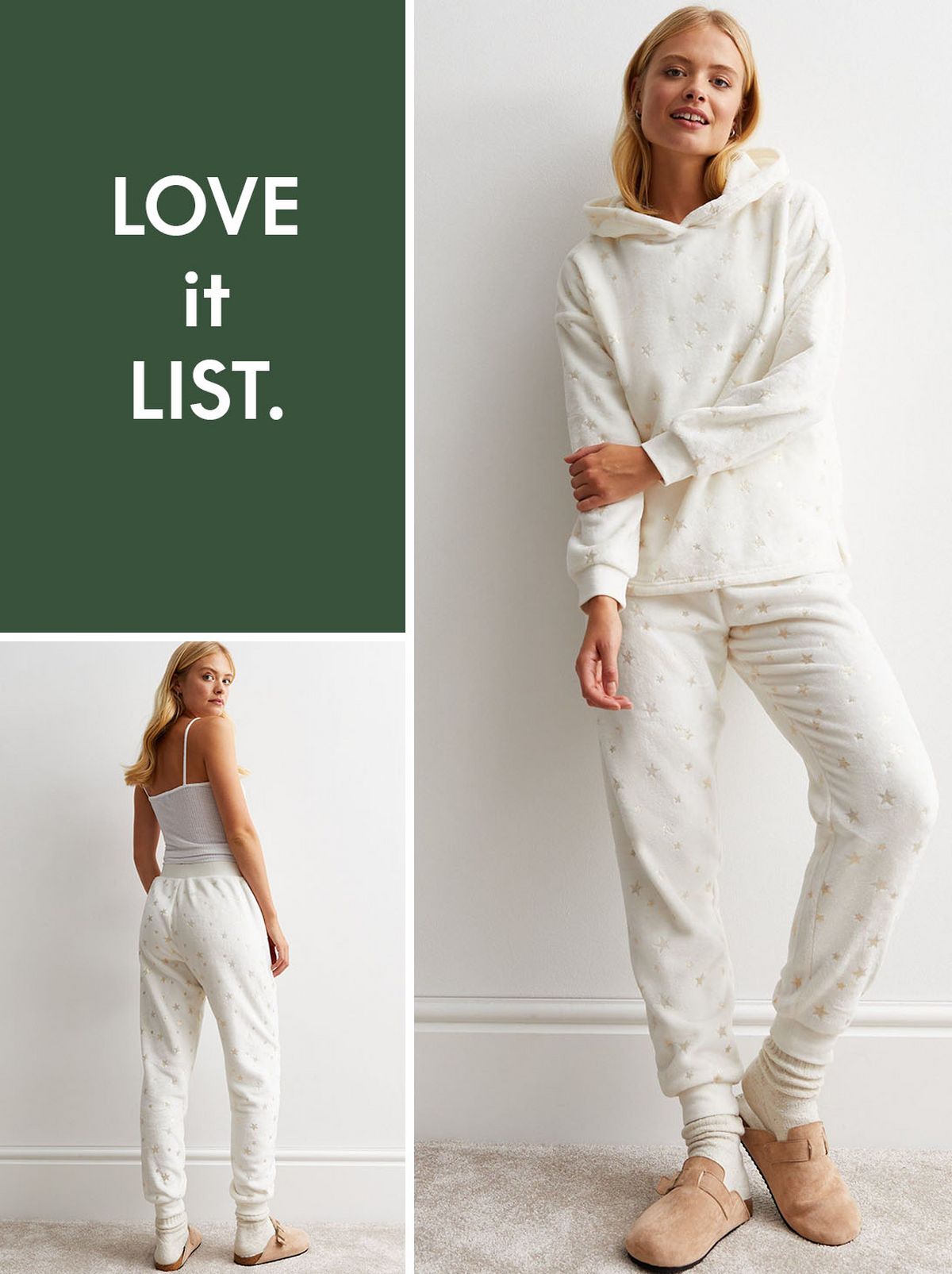 White Star Print Nightwear Set