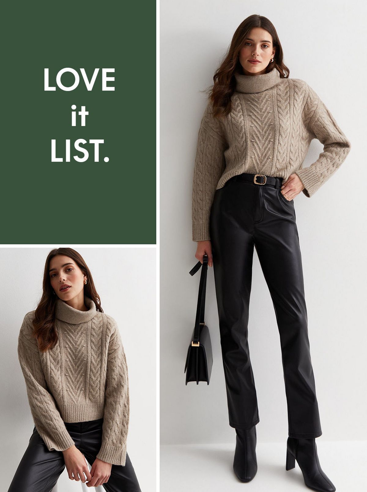 Cable Knit Roll Kneck Jumper​