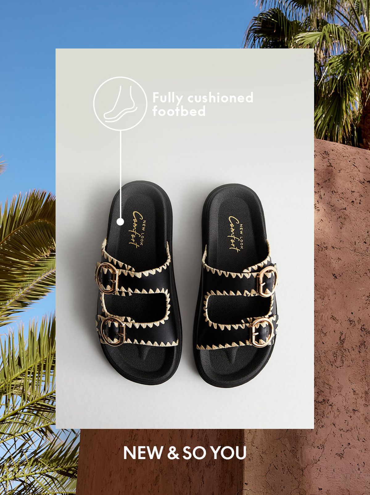Black Chunky Sliders
