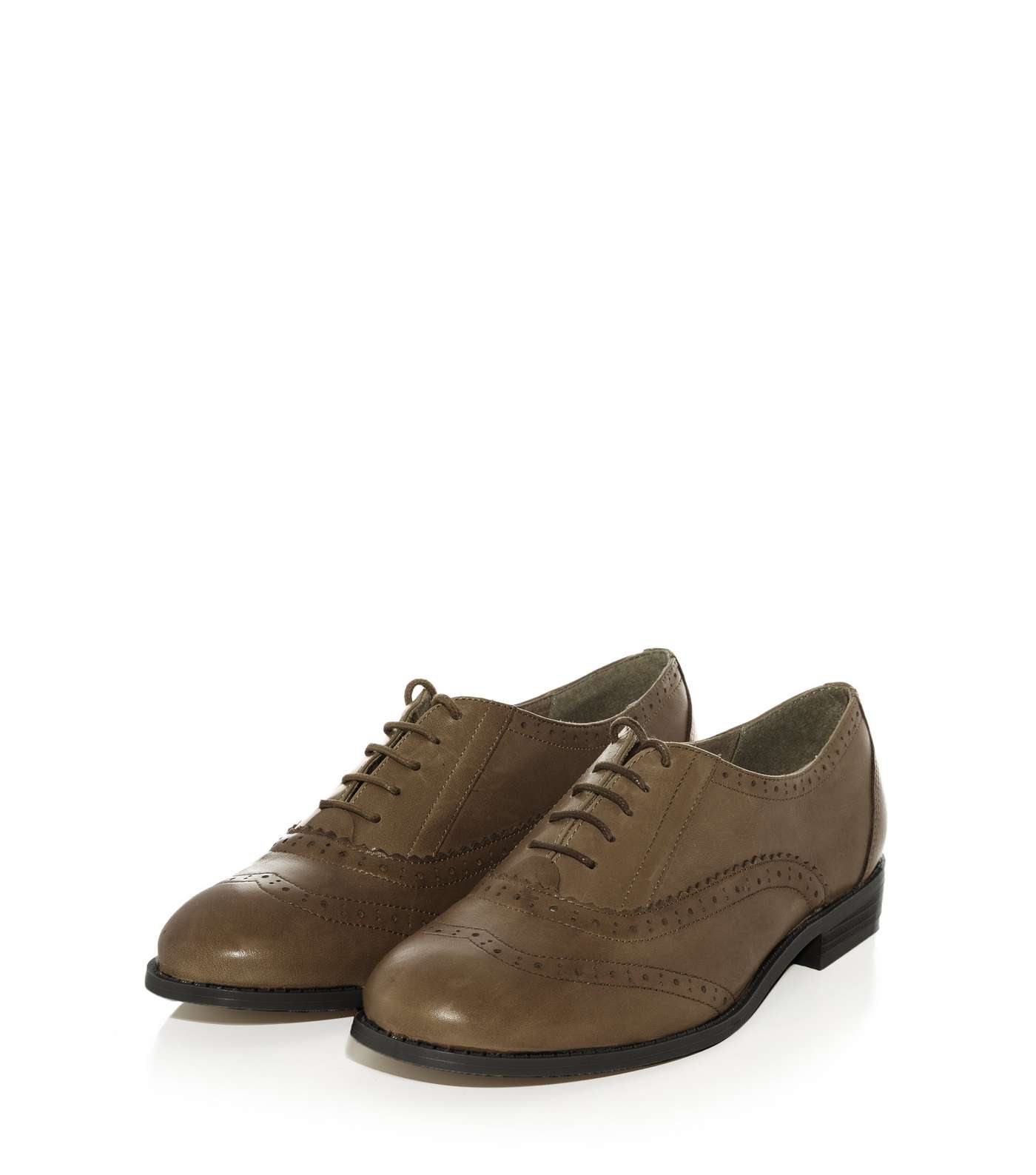 Tan Leather Lace Up Brogues Image 3