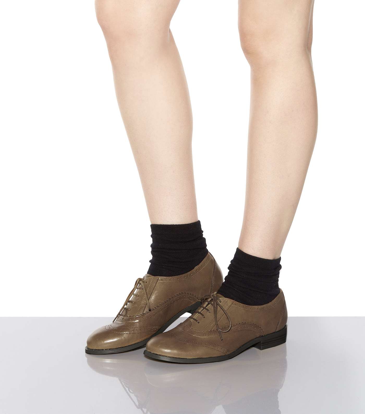 Tan Leather Lace Up Brogues Image 5