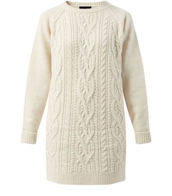 cream cable knit dress