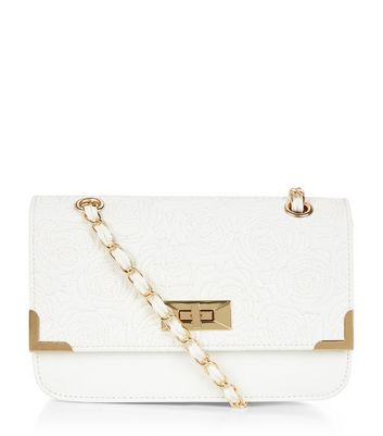 white handbag new look