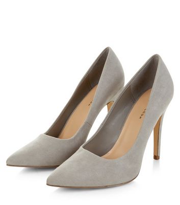 Grey Pointed Court Shoes | New Look