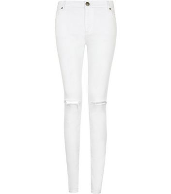 skinny white jeans ripped