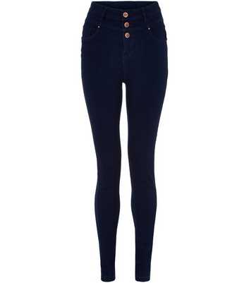 Dark Blue High Waisted Super Skinny Jeans 