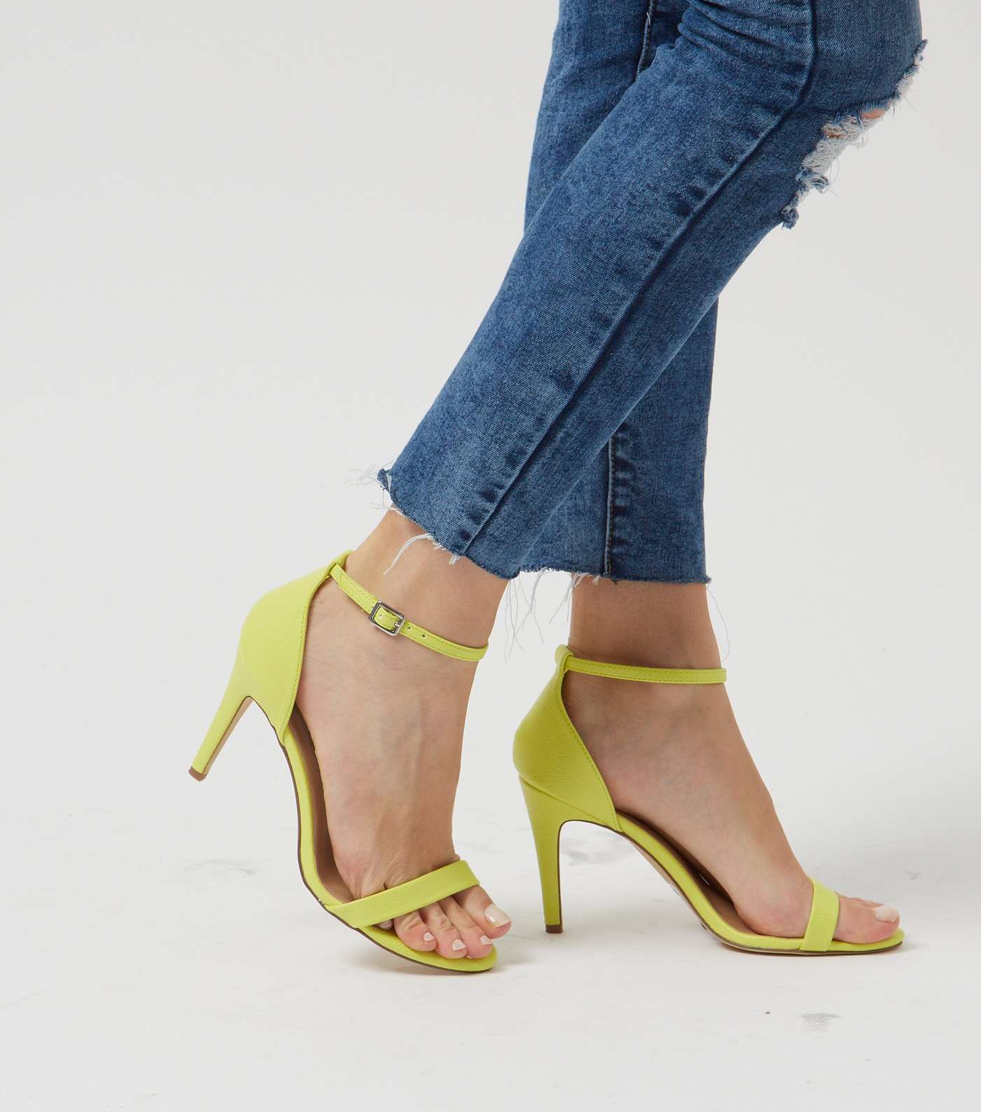 Lime Green Ankle Strap Heels  Image 5