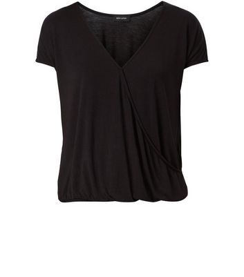 black bubble hem top