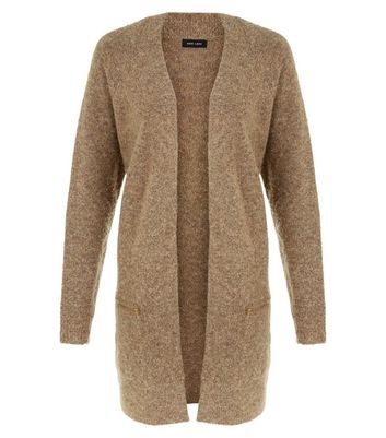 camel midi cardigan