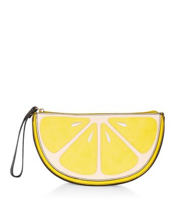 new look yellow clutch bag