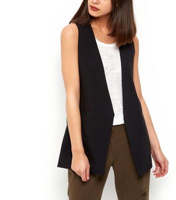 long sleeveless blazer womens