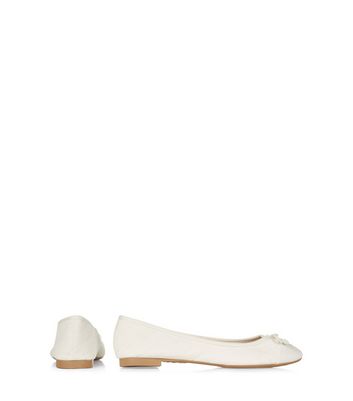 new look white ballet pumps