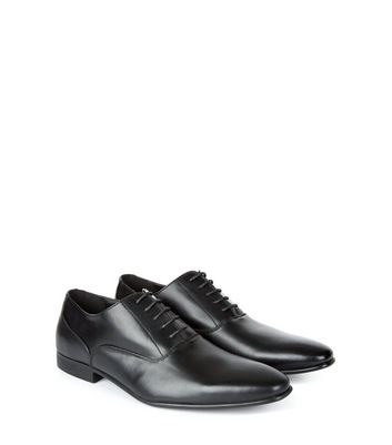 Black Lace Up Oxford Shoes | New Look
