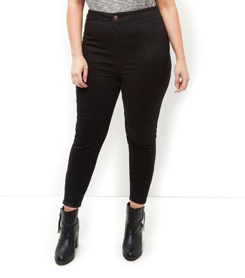 plus size high waisted black skinny jeans