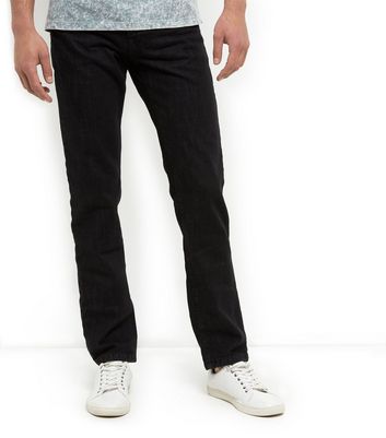 black straight jeans mens