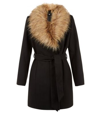 faux fur collar jacket