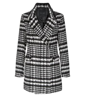 new look black and white coat