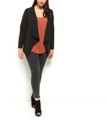 plus size waterfall blazer