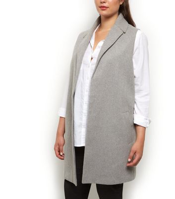 plus size grey coat
