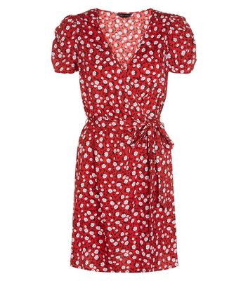 new look red wrap dress