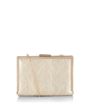 gold clutch bag new look
