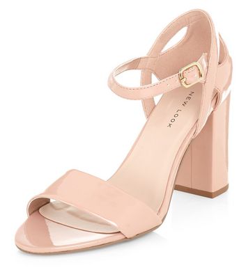 nude two strap heels