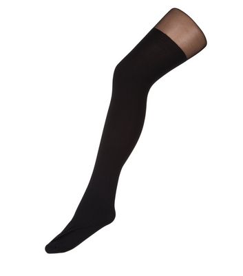 mock garter tights