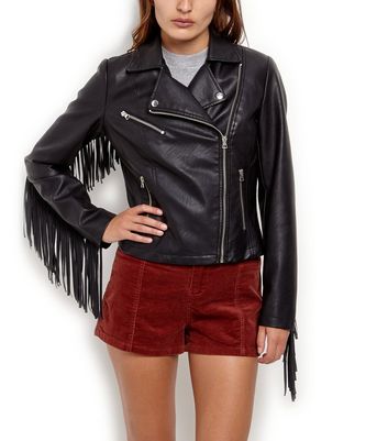 tassel leather jacket