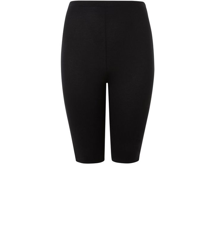 Plus Size Black Cycling Shorts New Look