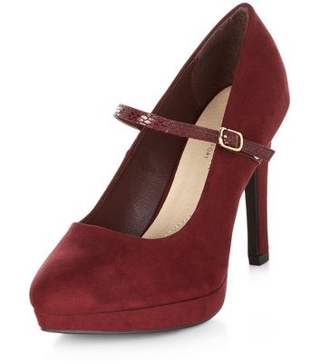 maroon mary jane shoes