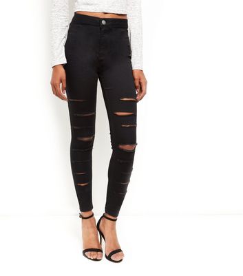 new look black ripped jeans