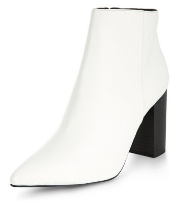 white wide fit boots