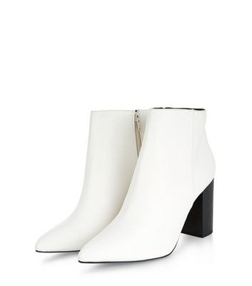 white wide fit boots